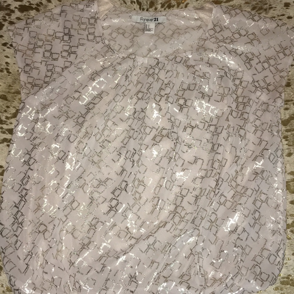 Cream and gold forever 21 small top